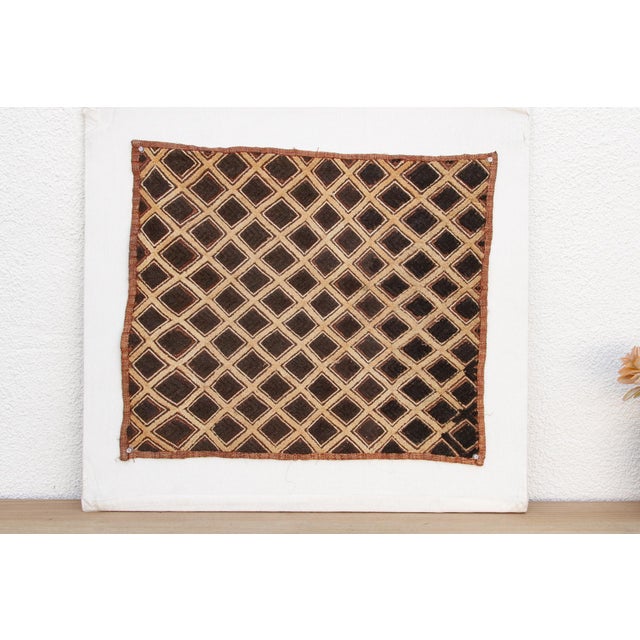 African Cacao African Kuba Cloth Panel For Sale - Image 3 of 7