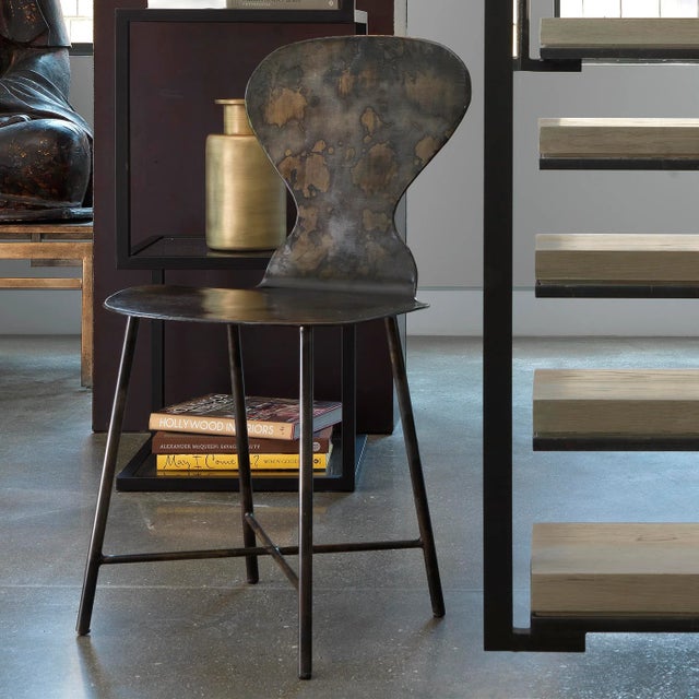 Transitional Jamie Young McCallan Metal Chair For Sale - Image 3 of 11