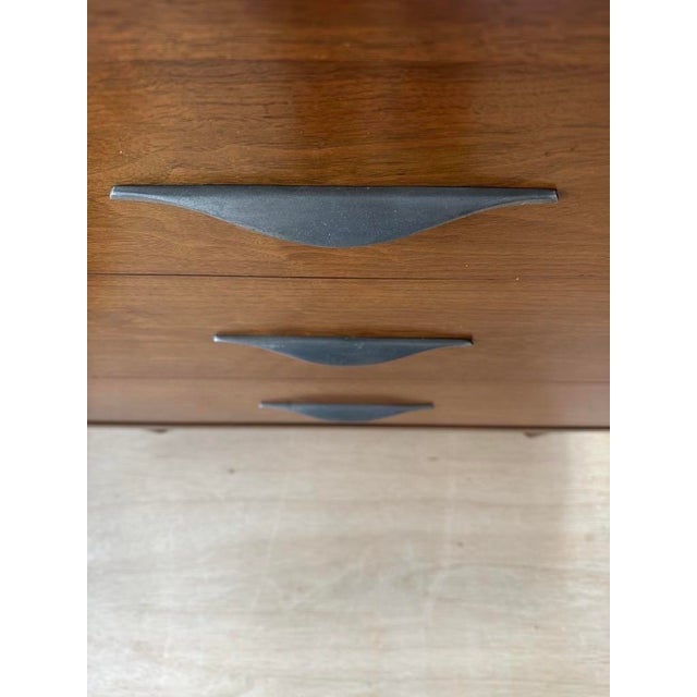 Brown Mid Century 3 Drawer Chest / Dresser For Sale - Image 8 of 12