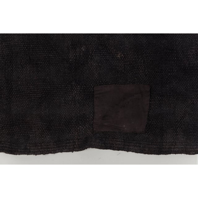 Vintage Black Turkish Hemp Kilim For Sale - Image 10 of 10