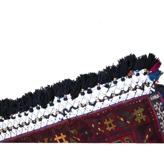 Vintage Afghan Nomad Rug Seat Cushion Cover, 1970s For Sale - Image 13 of 18