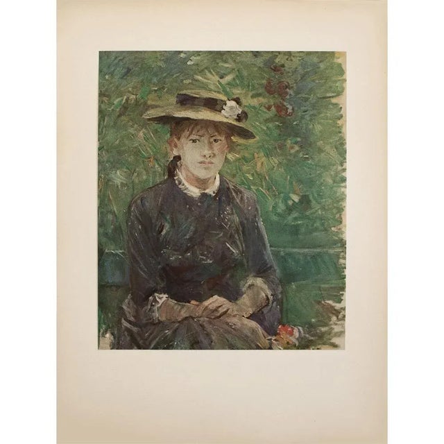 Mint 1951 After Berthe Morisot "Portrait of Paule Gobillard", First Edition Parisian Lithograph For Sale - Image 8 of 8