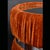 Pair of 1970s Burnt Orange Draped Round Side Tables With Mirror Glass Tops For Sale - Image 6 of 9