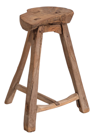 Antique Chinese Elm Stool, 1900s
