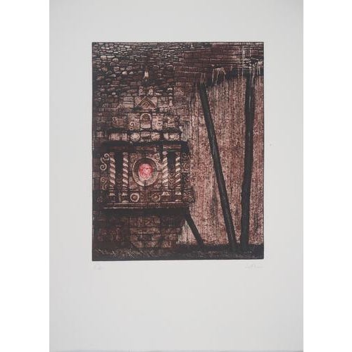 Luth, Antique Facade, Etching For Sale - Image 6 of 6