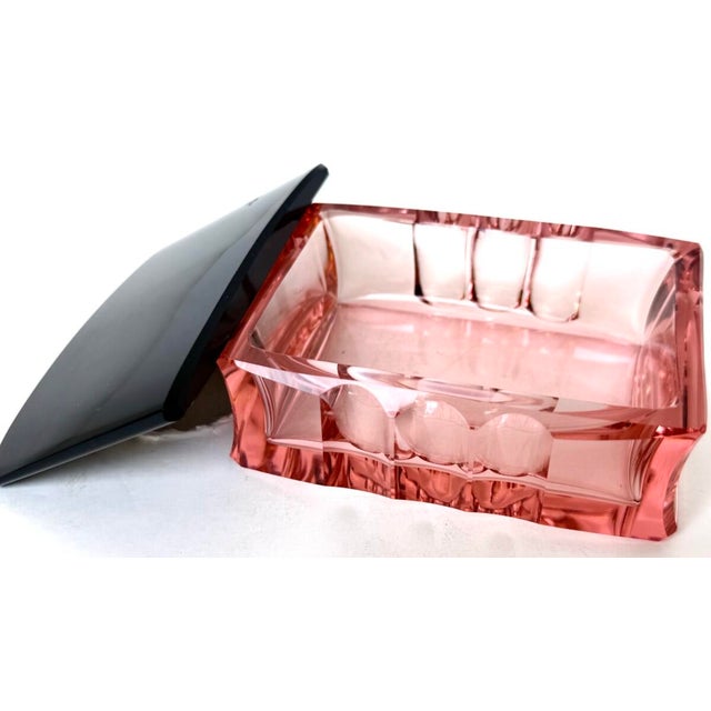 1930s (3) Piece Art Deco Crystal Fragrance Ensemble Attributed to Baccarat; French Circa.1930 For Sale - Image 5 of 8