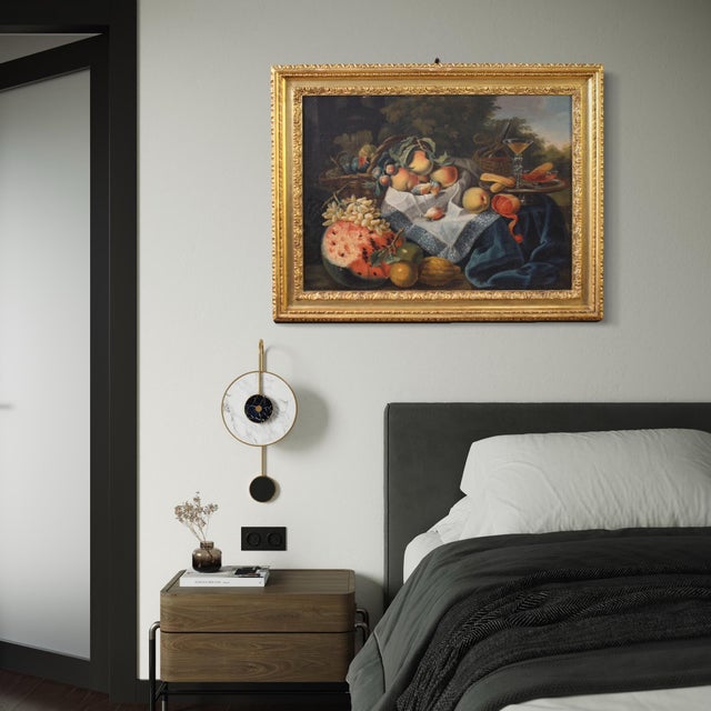 Still Life with Fruit, 1670, Oil on Canvas, Framed For Sale - Image 13 of 16