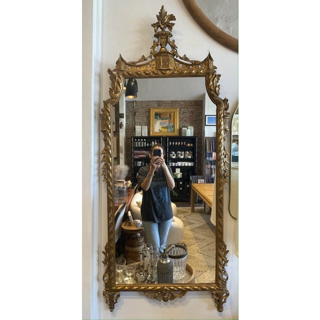 Vintage Gilded Rococo Wall Mirror For Sale - Image 13 of 13