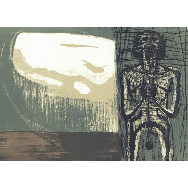 Original lithograph by Benton Spruance from the portfolio "Moby Dick - The Passion of Ahab" printed by The Meriden Gravure...