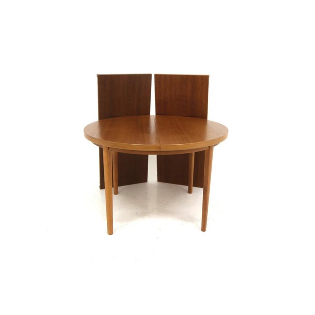 Brown Swedish Round Walnut Table, 1960s For Sale - Image 8 of 8