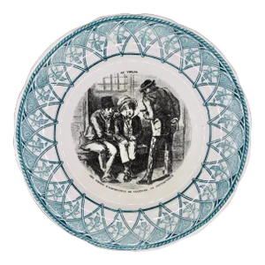 Early 20th Century French Plate “Au Violon”