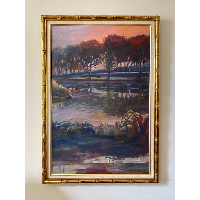 Late 20th Century Modern Impressionist Oil on Canvas of Burying Hill Beach, Westport, Connecticut For Sale - Image 14 of 14