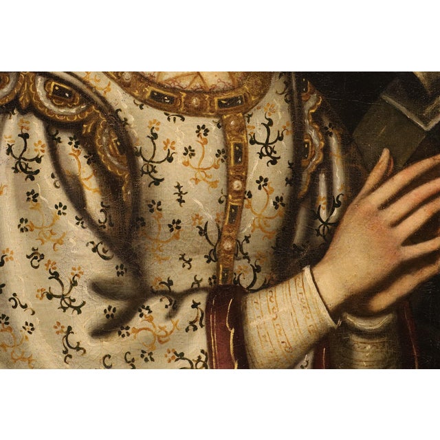 Francesco Curradi, Saint Catherine of Alexandria Curradi, 17th Century, Oil Painting on Canvas, Framed For Sale - Image 6 of 16