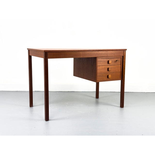 Small Teak Desk with Drawers from Domino Møbler, 1970s For Sale - Image 17 of 17