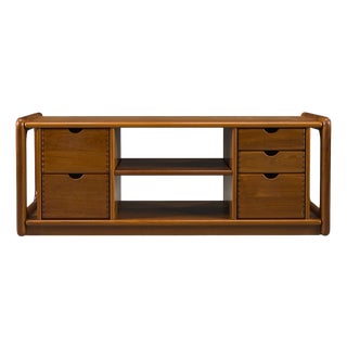 Mid-Century Danish Teak Vinyl Storage Cabinet from Dyrlund, 1960s For Sale