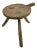 1900s French Milking Stool Rustic Farmhouse For Sale