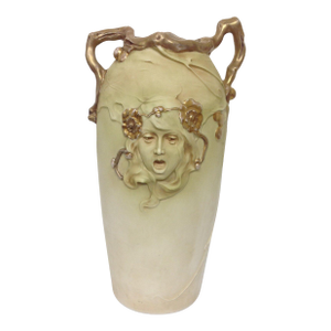 1900s Art Nouveau Bacchus Vase by Karlsbader, Carl Knoll