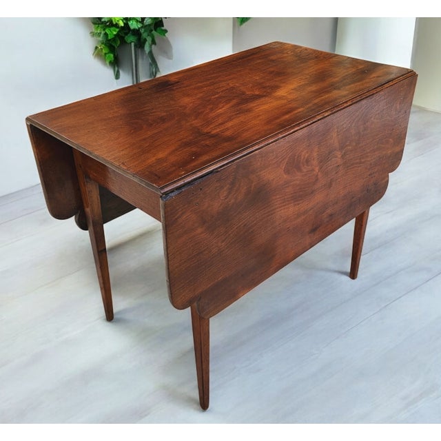 Antique Rustic Early American Drop-Leaf Table For Sale - Image 12 of 12