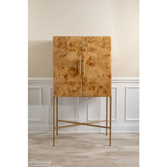 2020s Monarch Burlwood Bar Cabinet For Sale - Image 5 of 9