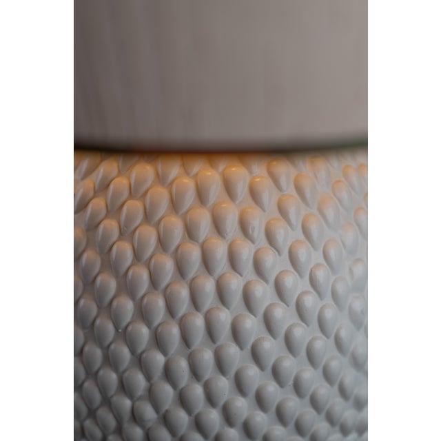 Beige Large Vintage Italian Ceramic Table Lamp, 1970s For Sale - Image 8 of 13