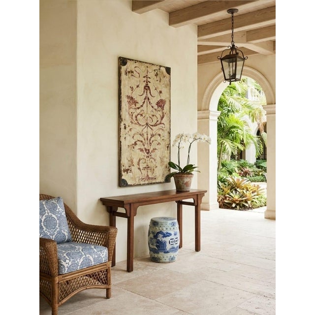 Vintage Neoclassical-Style Painted Wooden Wall Panel For Sale - Image 9 of 12