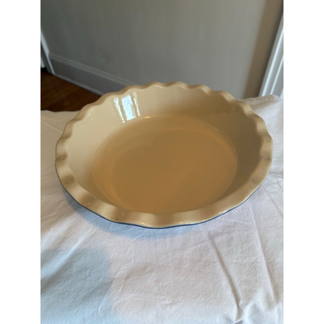 French Country Vintage Emile Henry Ceramic Pie Plate For Sale - Image 3 of 5