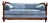 Louis XVI Style Sofa Bed in Mahogany-Stained Beechwood and Blue Velvet, 1980s For Sale