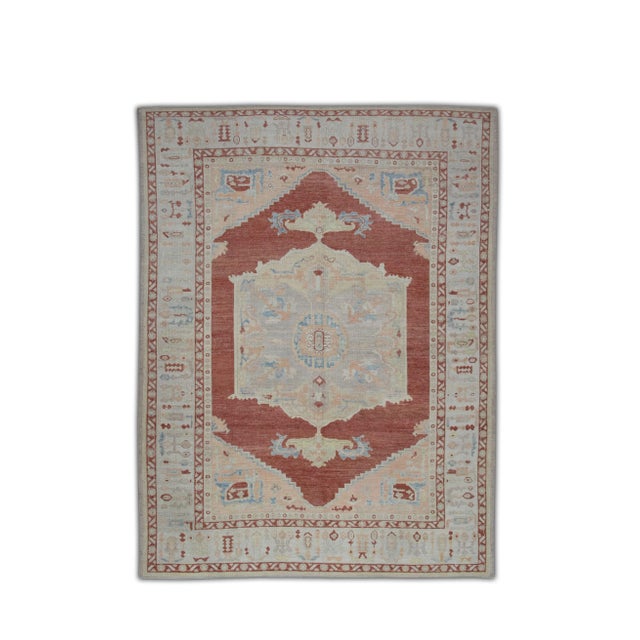Traditional Turkish Oushak Rug 9'2" X 12' For Sale In Houston - Image 6 of 6