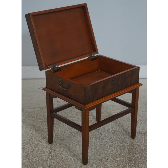 Burl Wood Lidded Box on Stand For Sale - Image 4 of 16
