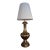 1960's Lynard of California Giltwood Urn Table Lamp With Pleated Shade - 41" Grand Scale For Sale