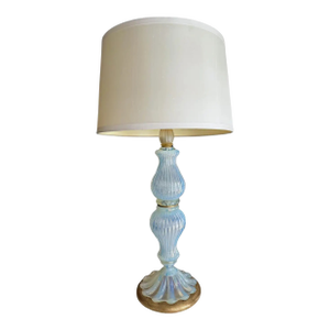 Murano Italian Blue Opalescent Table Lamp