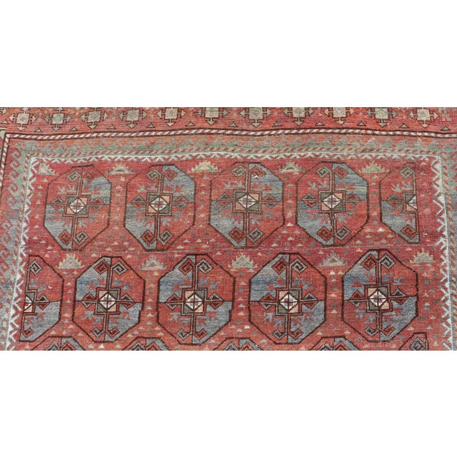 Antique East Turkistan Belouch Rug With Rich Red Lattice Design 5'10" X 8'10" For Sale - Image 10 of 11