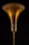 Vintage Art Deco Brass Torchiere Floor Lamp With Inverted Pyramidal Shade For Sale - Image 4 of 7