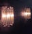 Mid-Century Modern Pair of Murano Wall Sconces 9 Pink Triedri For Sale - Image 3 of 12