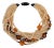 Angela Caputi Choker Necklace Latte and Amber Multi-Strand For Sale