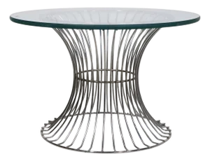 Mid 20th Century Space Age Chrome and Glass Side or Coffee Table After Platner
