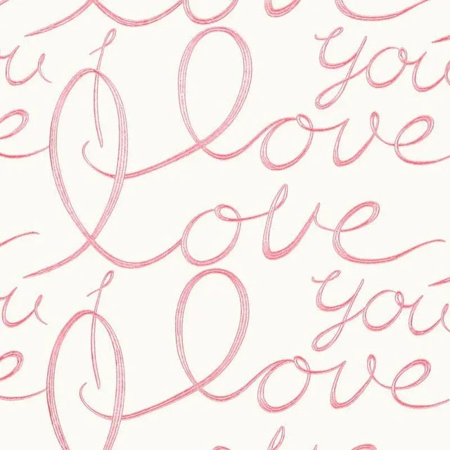 Sample - Schumacher Love Fabric in Pink Lemonade For Sale