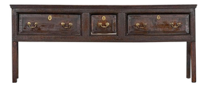 Antique English Oak Vernacular Dresser Base, 1770