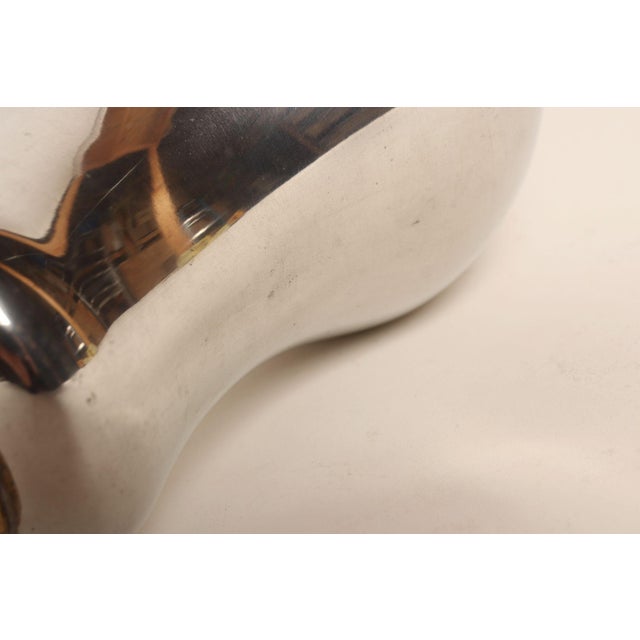 Swedish Art Deco Pewter and Brass Pear Vase by Björn Trägårdh for Svenskt Tenn For Sale - Image 10 of 14