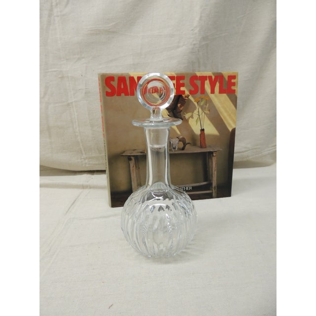 1980s Vintage Small Round Cut Crystal German Decanter For Sale - Image 5 of 6