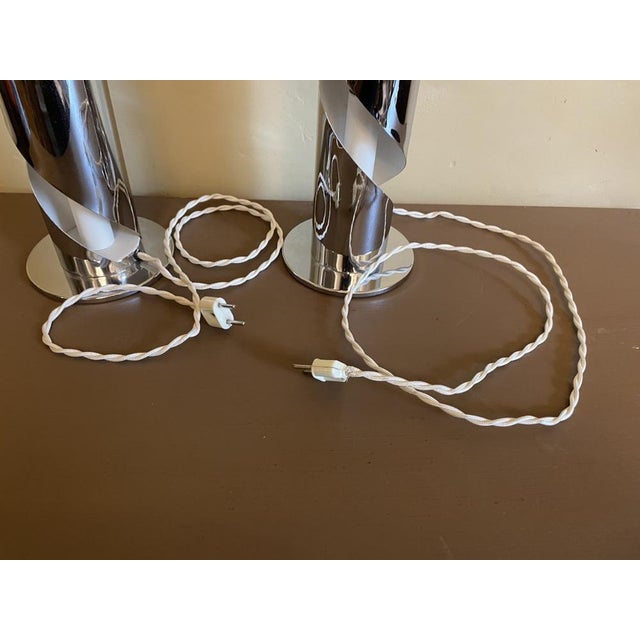 French Spiral Table Lamps, 1970, Set of 2 For Sale - Image 11 of 14