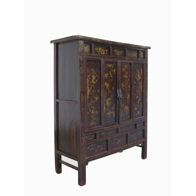 This beautiful 19th century armoire cabinet is built of catalpa wood using traditional Chinese joinery of tenon and...