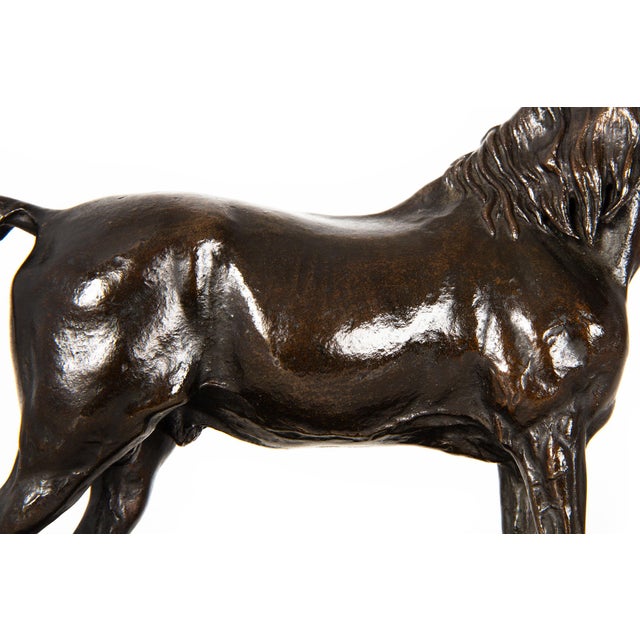French Antique Bronze Sculpture of Ibrahim, Arabian Stallion by Pierre Jules Mene For Sale - Image 6 of 16