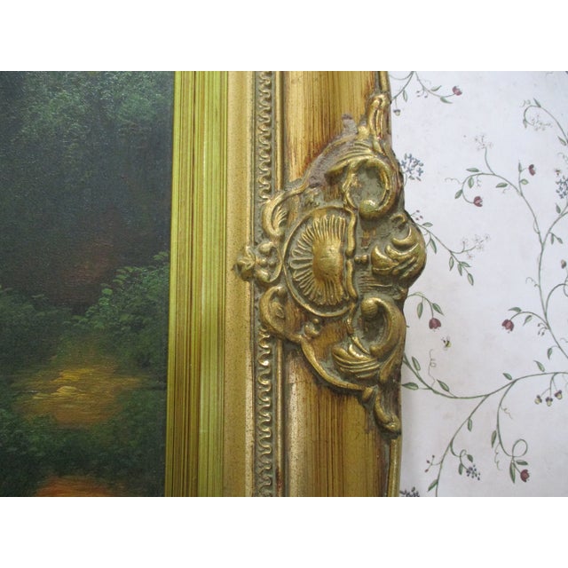 Beautiful Vintage Cherub, Putti, Angel Oil Painting on Canvas Sign LeBrun Fancy Frame For Sale - Image 9 of 15