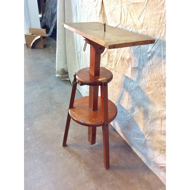 French Late 1800s French Pine Camera Stand, H. Mackenstein, Paris For Sale - Image 3 of 13