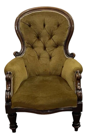 19th Century Victorian Armchair in Mahogany