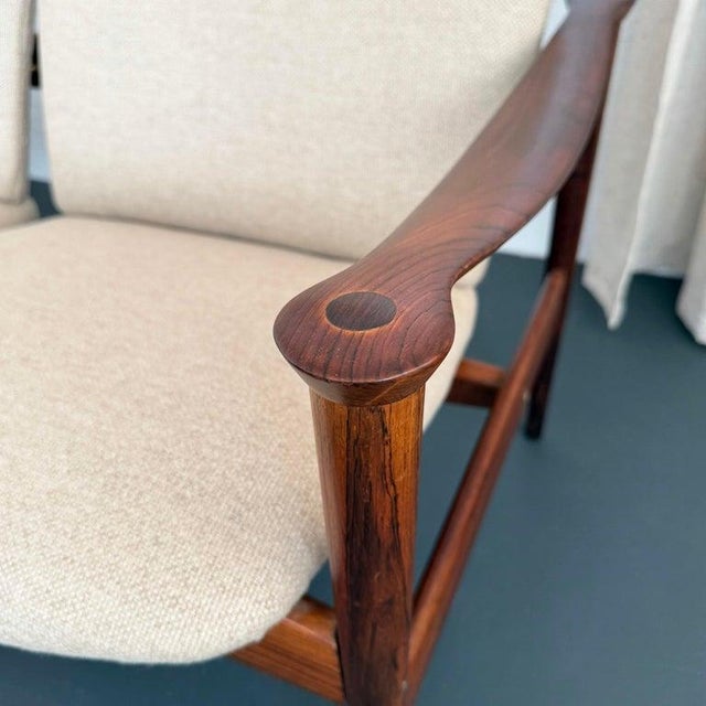 Beige 1960s Scandinvian Modern Loveseat by Fredrik A. Kayser for Vatne Lenestolfabrikk For Sale - Image 8 of 8
