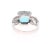 2020s 4.61 Carat Blue Topaz Sapphire Diamond White Gold Cocktail Ring For Sale - Image 5 of 8
