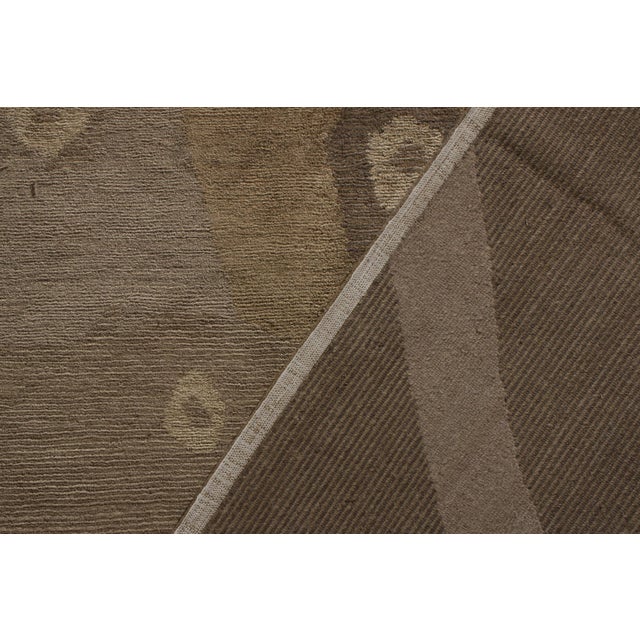 Rug & Kilim Rug & Kilim’s Cubist Style Modern Deco Rug in Beige Brown Geometric Pattern For Sale - Image 4 of 8