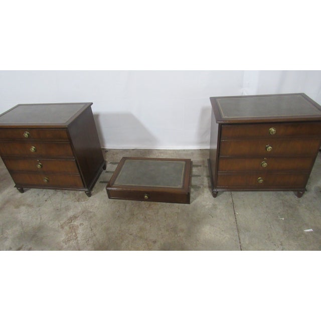 1980s Kittinger Four Piece Office Desk Set/File Chest Mahogany For Sale - Image 12 of 17